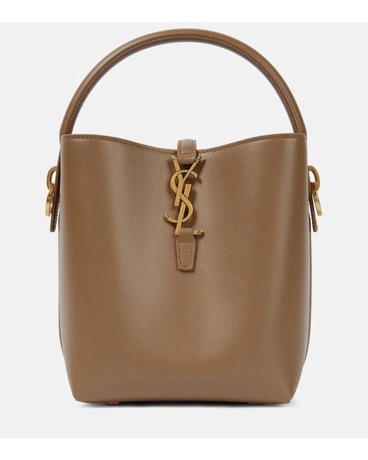 Saint Laurent Brown Bucket Bag Le 37 Small Aus Leder