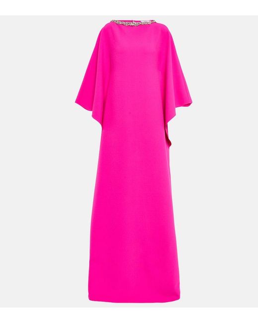 Safiyaa Pink Verzierte Robe Arama Aus Crepe
