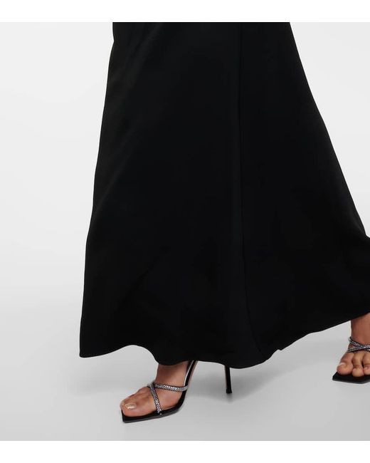 Roland Mouret Black Asymmetric Cady Gown