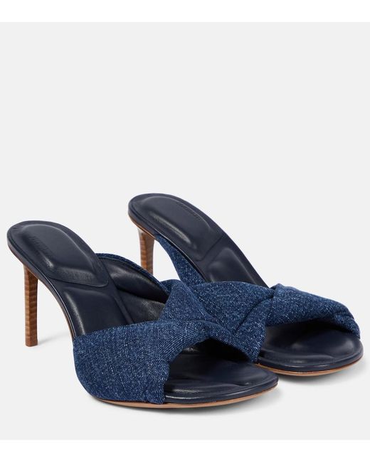Jacquemus Blue Heeled Mules