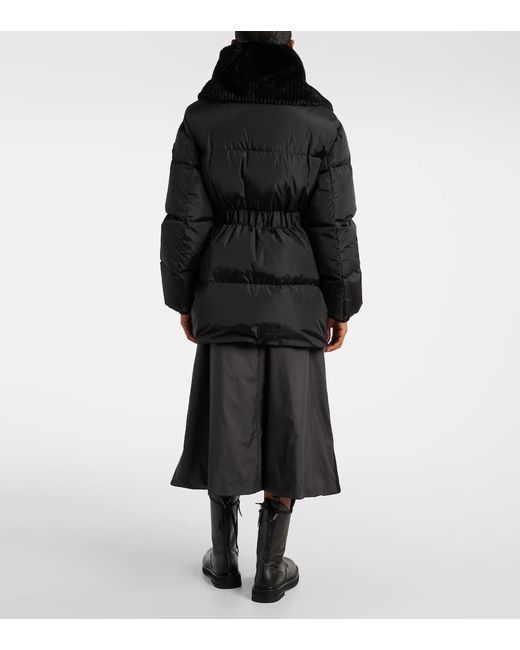 Moncler Black Brasseurs Quilted Down Jacket