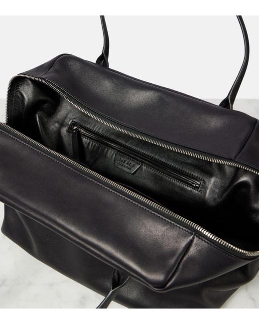 The Row Black Henri Leather Shoulder Bag