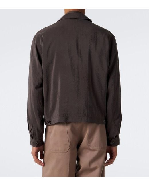Lemaire Black Silk-Blend Blouson Jacket for men