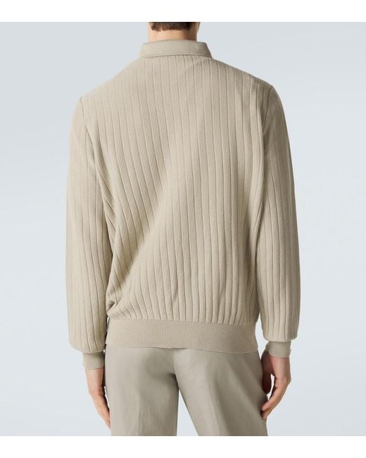 Lardini Natural Cotton Polo Sweater for men