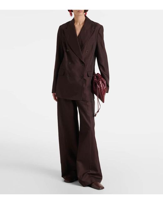 Pantalon Ample Alanel En Soie Et Coton Joseph en coloris Brown
