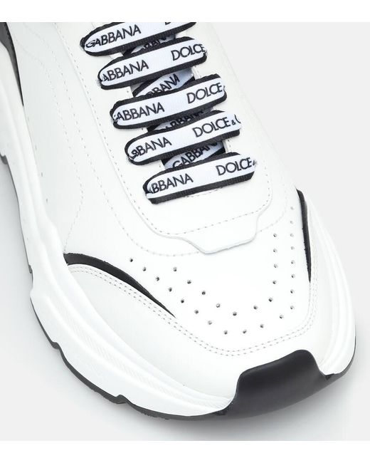 Dolce & Gabbana White Sneakers Daymaster aus Leder