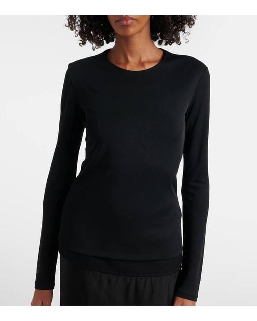 Jil Sander Blue Jersey Top