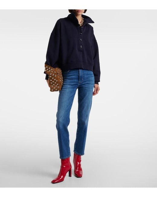 Citizens of Humanity Blue Mirelle Cotton Fleece Sweatshirt