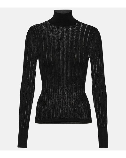 Alaïa Black Crinoline Turtleneck Sweater