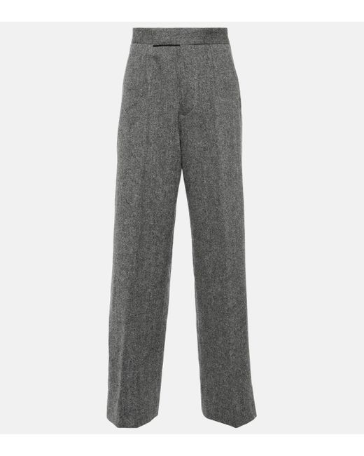 Vivienne Westwood Gray Tailored Straight Wool Pants