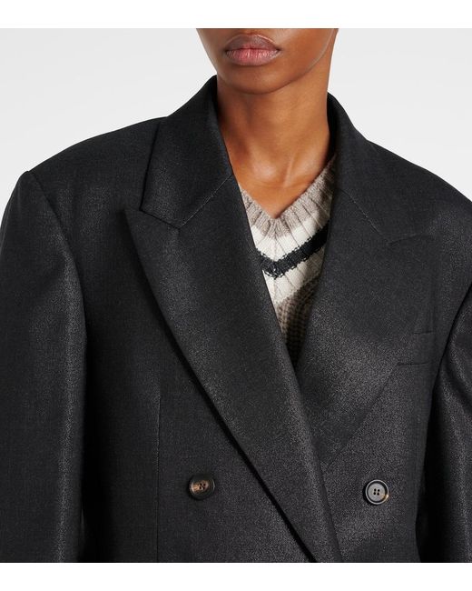 Brunello Cucinelli Black Wool-Blend Blazer