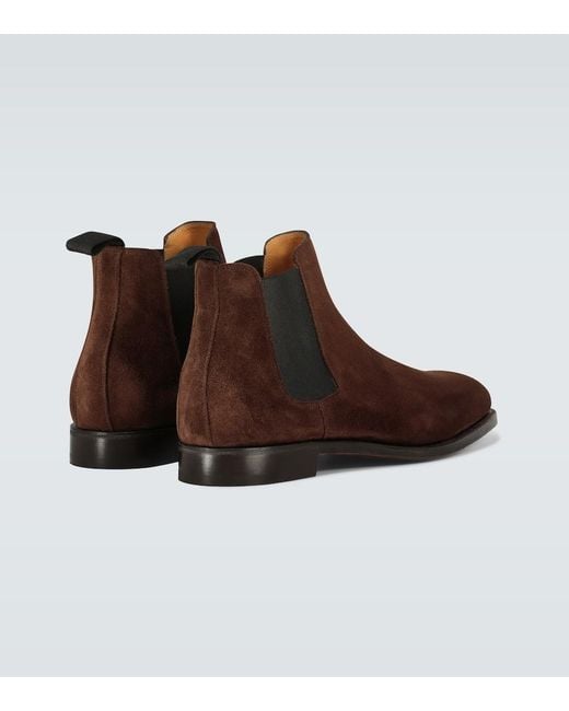 John Lobb Brown Lawry Suede Boot for men
