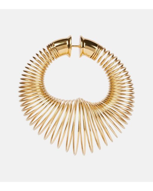 Alaïa Metallic Spiral Hoop Earrings