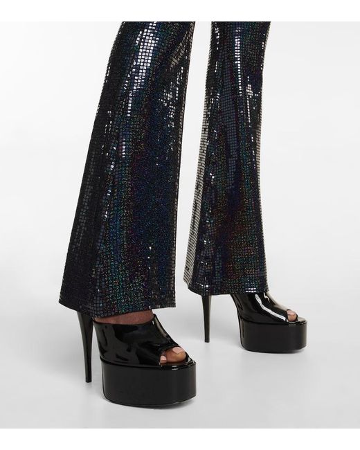 Paris Texas Black Marina Patent Leather Sandals