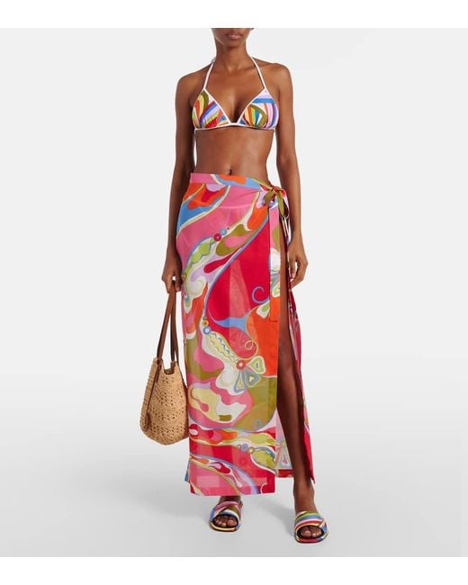 Emilio Pucci White Printed Bikini Bottoms