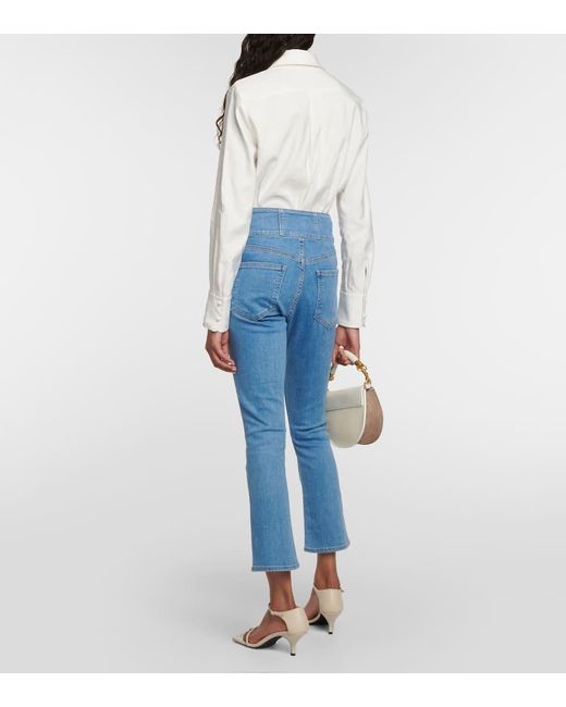 Jeans Flared Carly De Tiro Alto Veronica Beard de color Blue