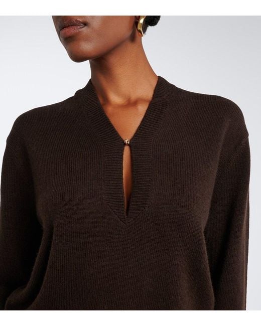Jardin Des Orangers Black Wool And Cashmere Sweater