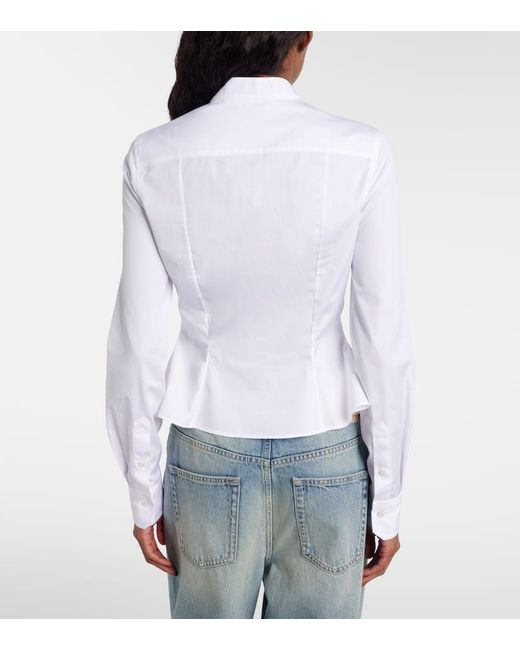 Alexander McQueen White Hemd Aus Baumwollpopeline