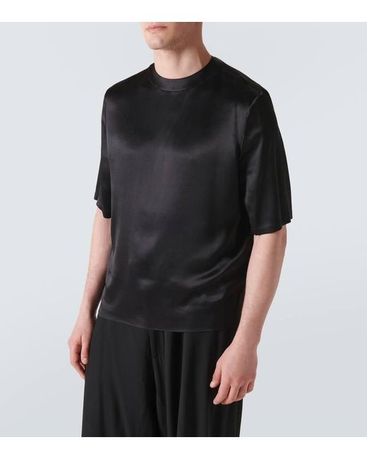 Saint Laurent Black Silk T-shirt for men
