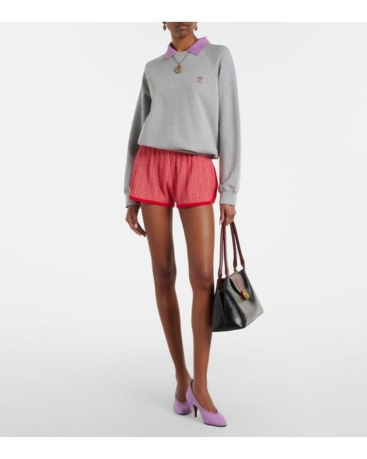 Versace Red Cotton Shorts