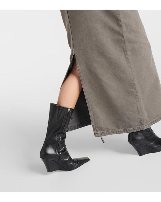 Acne Gray Philo Denim Maxi Skirt