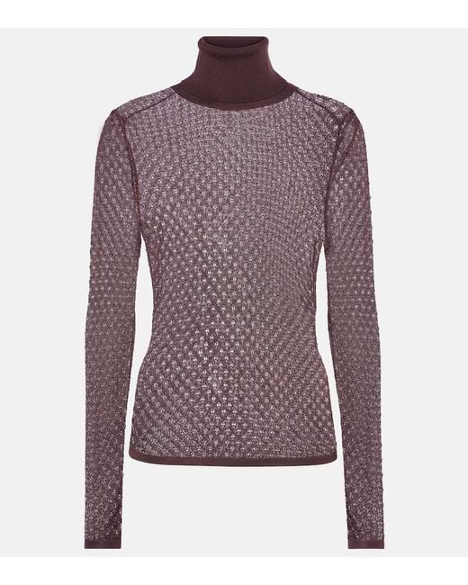 Chloé Purple Lace Top