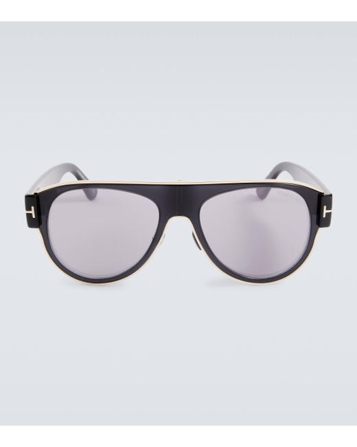 Tom Ford Brown Lyle-02 Aviator Sunglasses for men