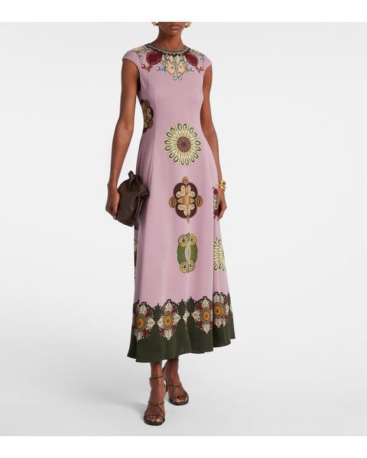LaDoubleJ Pink Park Ave Printed Maxi Dress