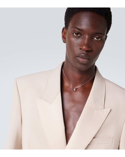 Saint Laurent Halskette Cassandre in White für Herren