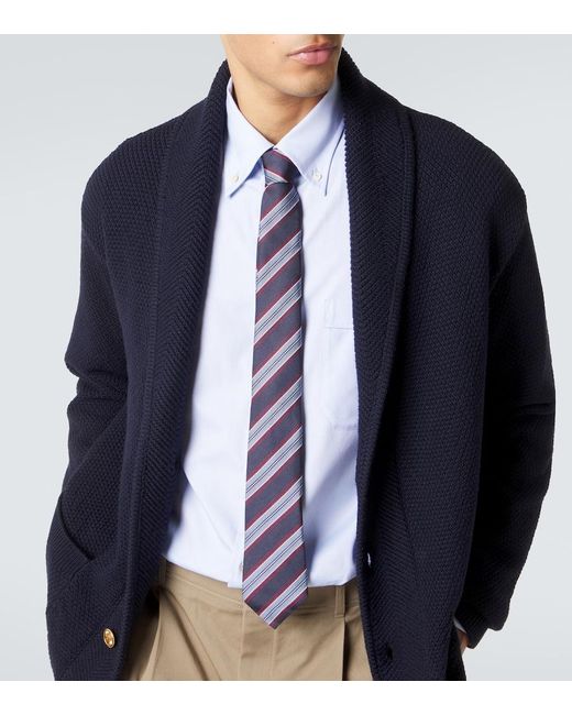Valentino Blue Virgin Wool Cardigan for men