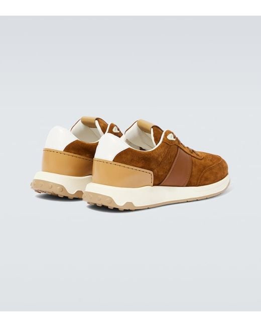 Tod's Brown Suede Sneakers for men