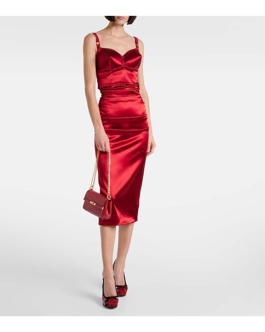 Dolce & Gabbana Red Marlene Mini Leather Shoulder Bag