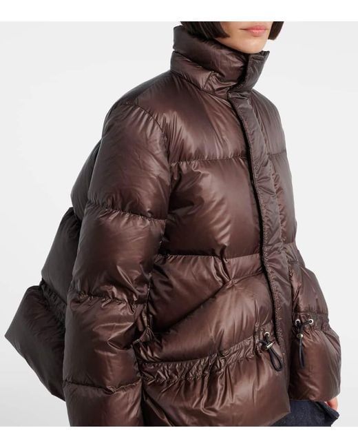 Sacai Brown Technical Down Jacket