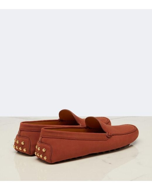 Tod's Brown Gommino Suede Driving Shoes