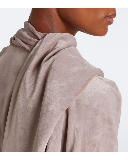 Rick Owens Pink Scarf Flight Chenille Bomber Jacket