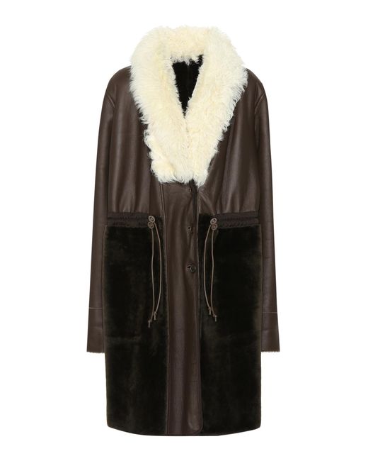 Chloé Brown Reversible Lamb Fur Leather Coat