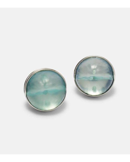 Alaïa Green Embellished Earrings