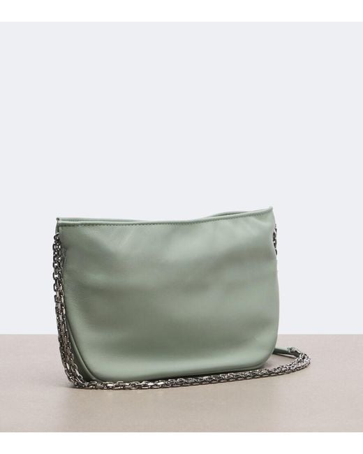 Roger Vivier Gray Pilgrim Small Leather Shoulder Bag