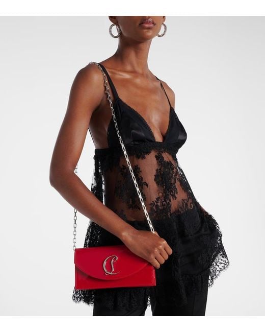 Christian Louboutin Red Loubi54 Patent Leather Clutch