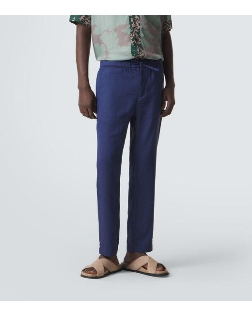 Frescobol Carioca Chinohose Aus Leinen Und Baumwolle in Blue für Herren
