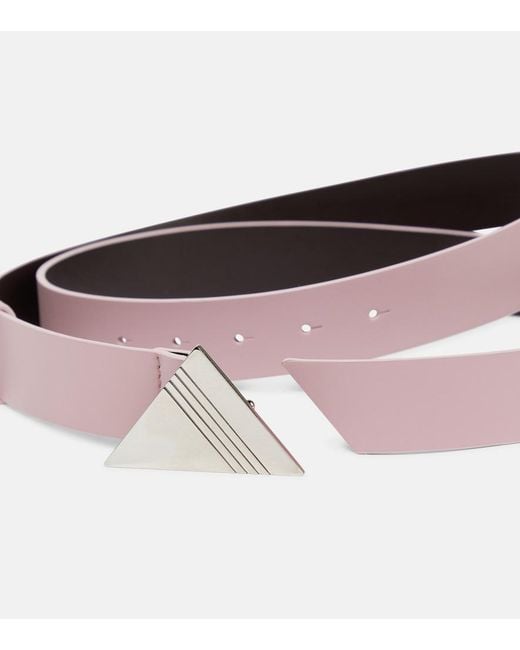 The Attico Pink Leather Belt