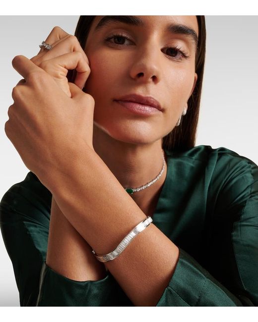 Bague Saturn En Or Blanc 18 Ct Et Diamants Anita Ko en coloris Metallic