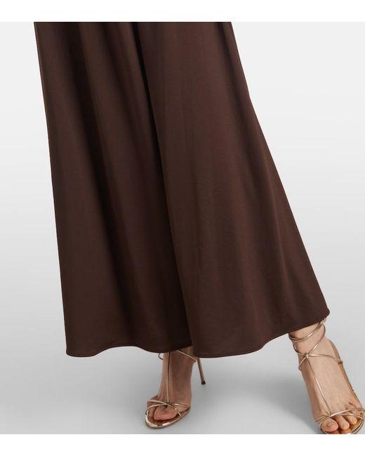 Altuzarra Brown Charlotte Off-Shoulder Jersey Maxi Dress