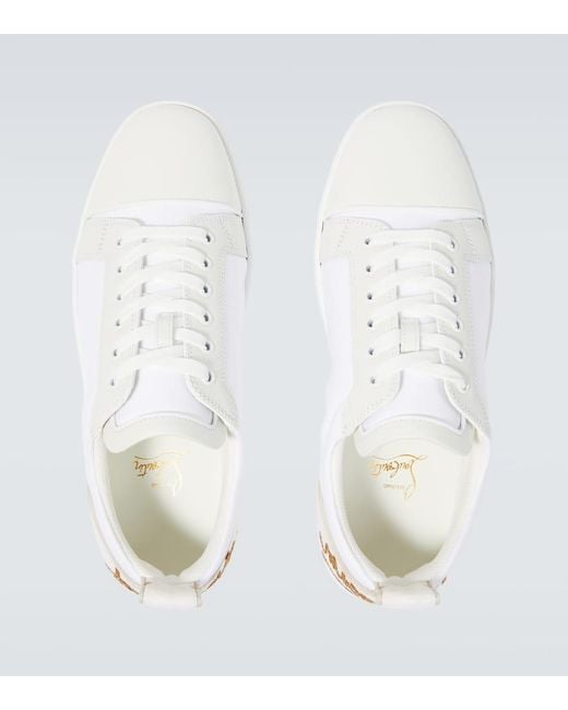 Christian Louboutin Sneakers Fun Louis Junior Aus Leder in White für Herren