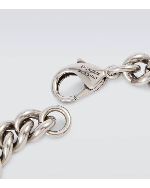 Bracelet BB en laiton Balenciaga pour homme en coloris White