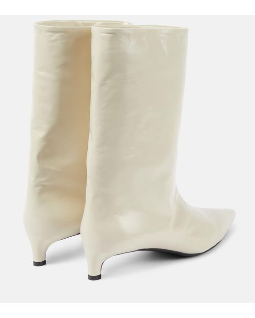 Jil Sander White Leather Boots