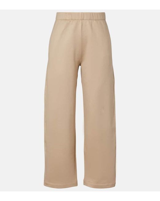 Pantalones Anchos Filovia De Seda Y Algodon Max Mara de color Natural