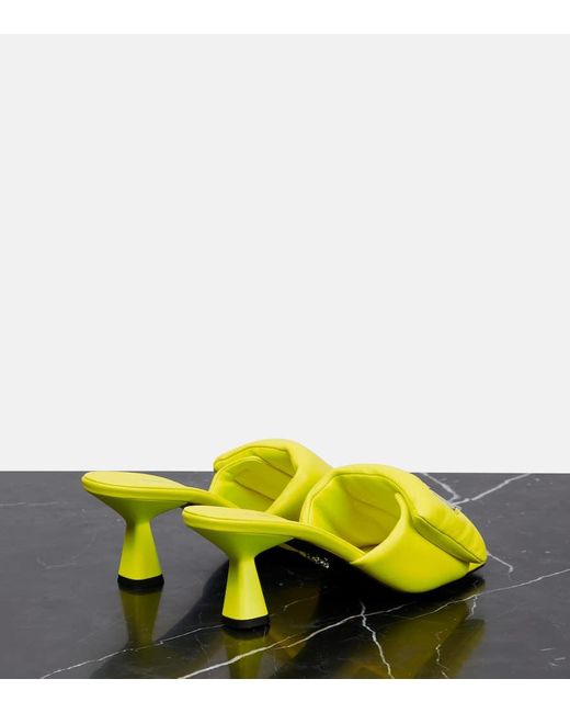 Prada Yellow Padded Leather Mules 65
