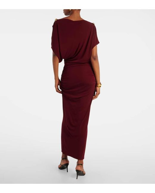 Altuzarra Red Verzierte Robe Brina Aus Jersey