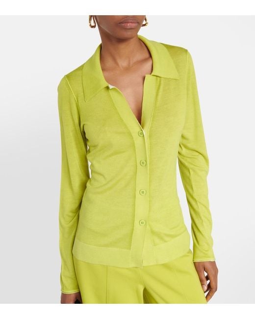 Dorothee Schumacher Green Essential Twist Cardigan